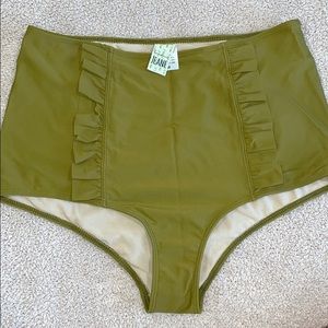 Kortni Jeane olive swim bottoms